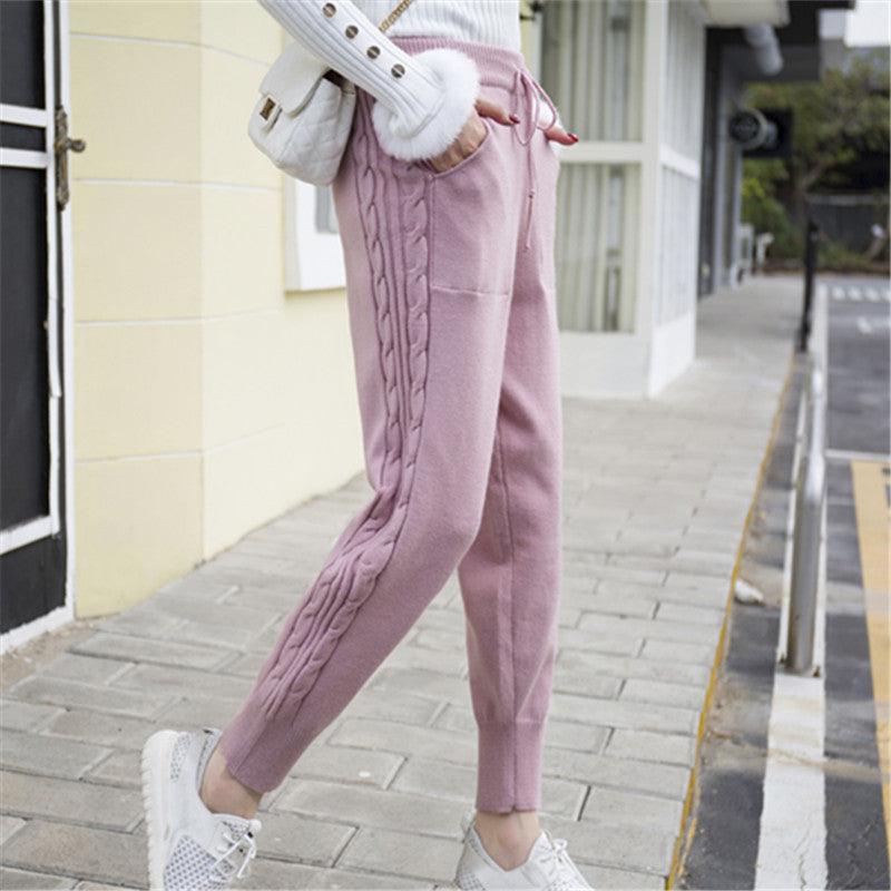 Knitted Harem Pants Fashion - WOMONA.COM