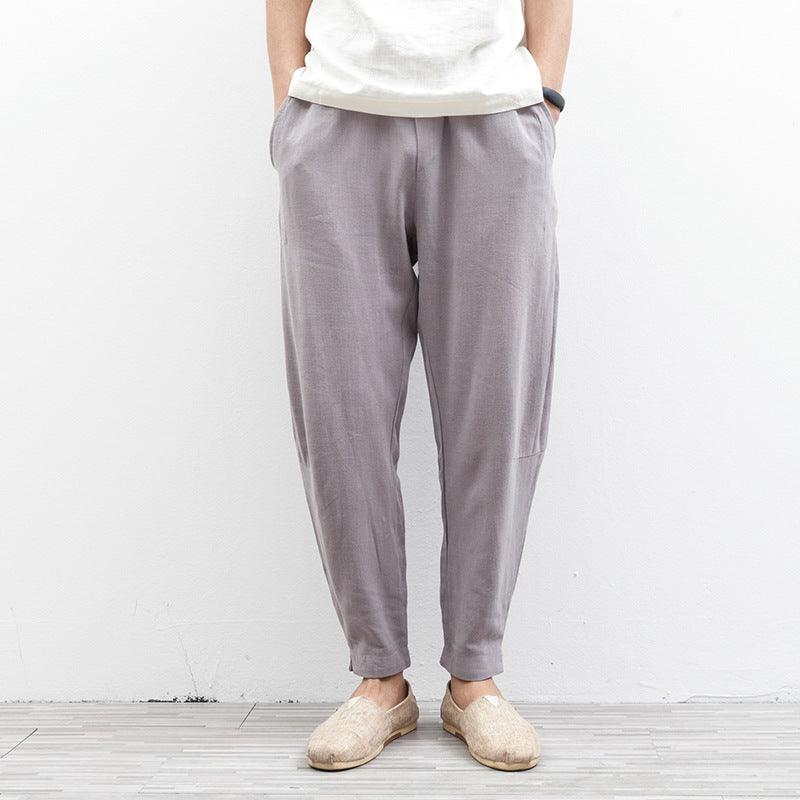 Cotton Linen Pants Skinny Harem - WOMONA.COM