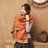 Letter Jacquard Warm Scarf - WOMONA.COM