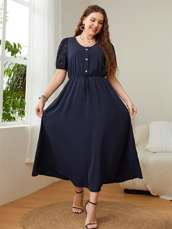 Black Fashion Personality Plus Size Women's Dress - WOMONA.COM