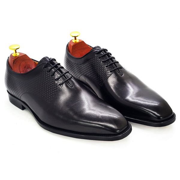 Genuine Leather Formal Brock Oxford Shoes - WOMONA.COM