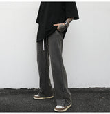 Slit loose terry sweatpants - WOMONA.COM