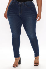 Plus Size Pencil Slim Jeans Stretch Women's - WOMONA.COM