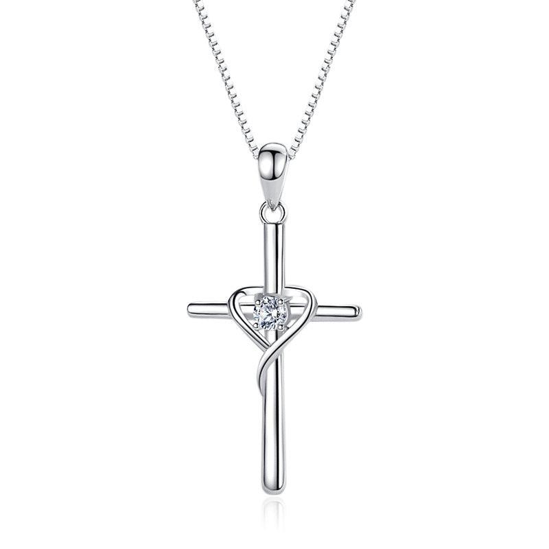 Sterling Silver Cross Pendant - WOMONA.COM