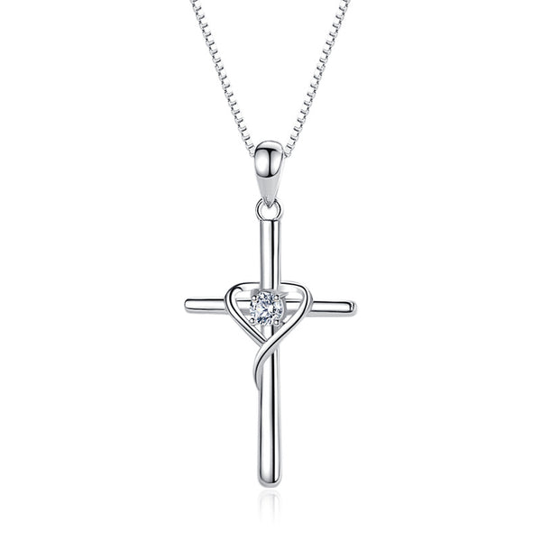 Sterling Silver Cross Pendant - WOMONA.COM