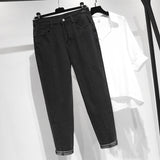 Plush thick plus size jeans - WOMONA.COM