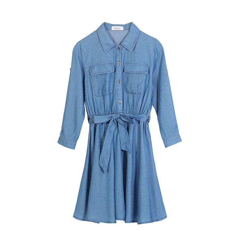 Tencel Denim Simple Plus Size Women's - WOMONA.COM