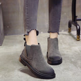 new fashion retro frosted short boots - WOMONA.COM