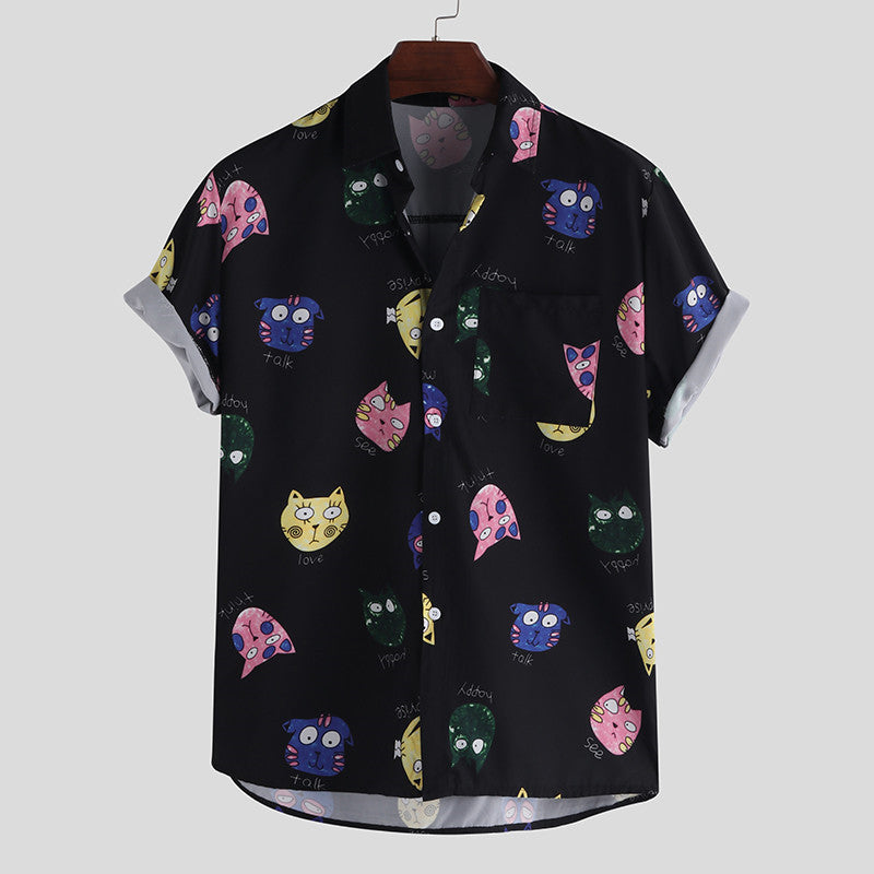 Slim Printed shirts men - WOMONA.COM