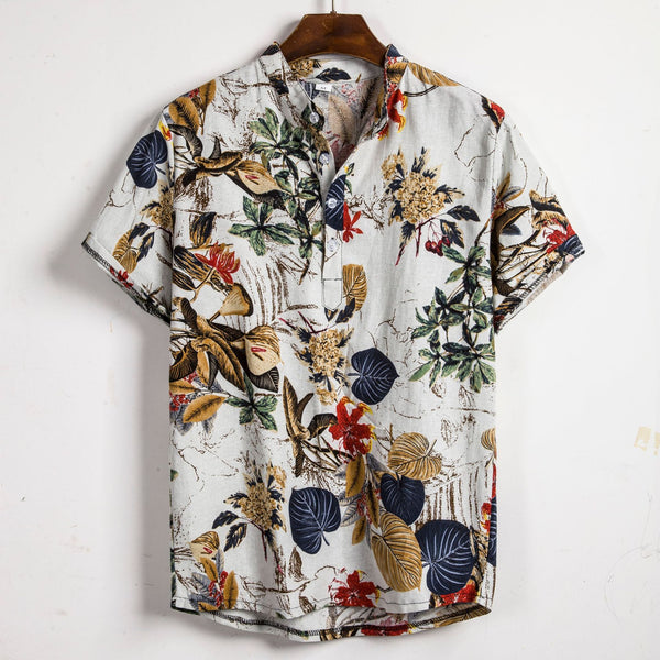 Slim printing shirt men - WOMONA.COM