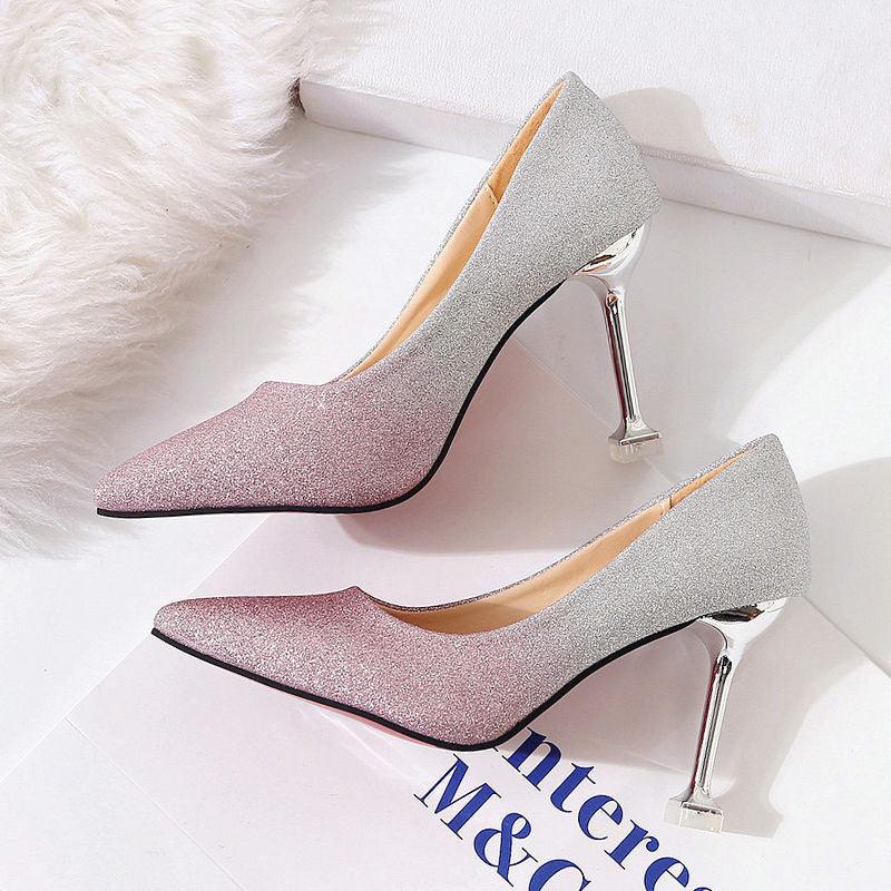 Gradient Sexy Pointed French Pumps - WOMONA.COM