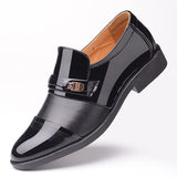 Men's business formal cutout leather shoes - WOMONA.COM