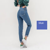 High Waist Plus Size Boyfriend Jeans for Women mom jeans - WOMONA.COM