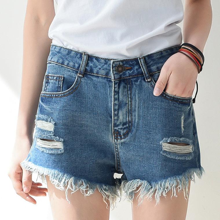Cutoff Denim Shorts For Women - WOMONA.COM