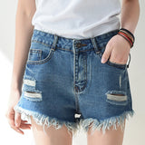 Cutoff Denim Shorts For Women - WOMONA.COM