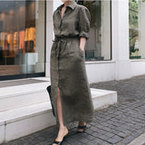 New style cotton shirt dress - WOMONA.COM