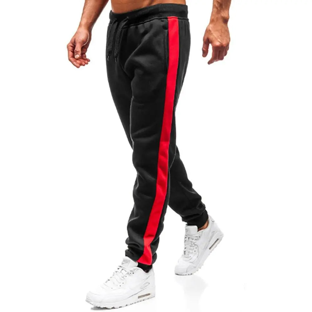 Stylish patchwork casual sweatpants - WOMONA.COM
