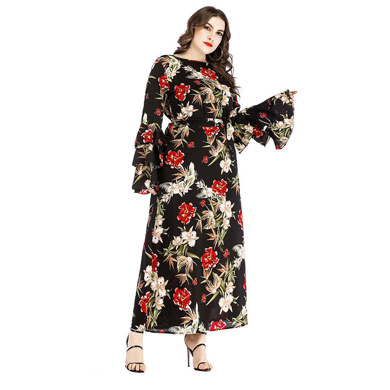 Plus size ladies long dress - WOMONA.COM