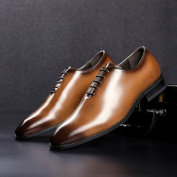 New Leather Hand-polished Business Shoes Men's - WOMONA.COM
