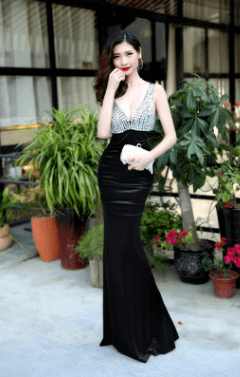 Glitter evening dress - WOMONA.COM