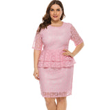 Plus size full lace dress - WOMONA.COM