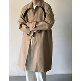 Men's Mid-Length Trench Coat - WOMONA.COM