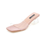 Word Thick Heel Sandals Women - WOMONA.COM