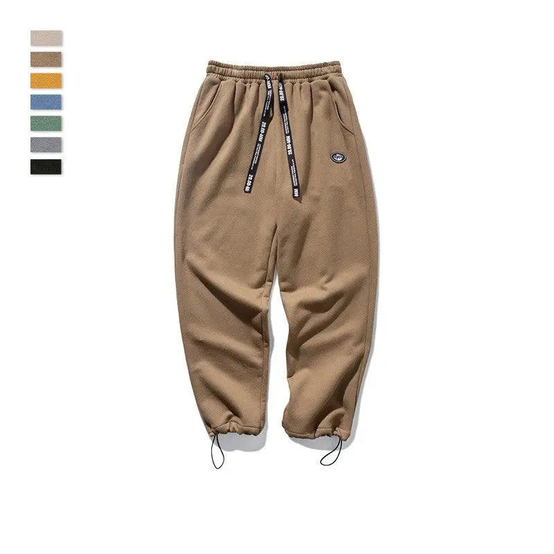 Men's drawstring knit stretch sweatpants - WOMONA.COM