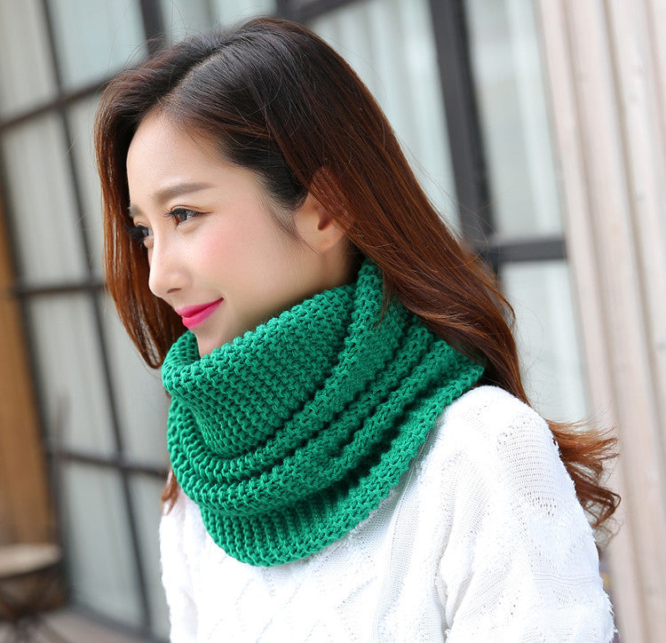 httpWarm thick solid color ladies scarf - WOMONA.COM