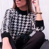 casual retro pullover sweater - WOMONA.COM