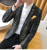 Men Blazer Slim Fit Designs Male - WOMONA.COM