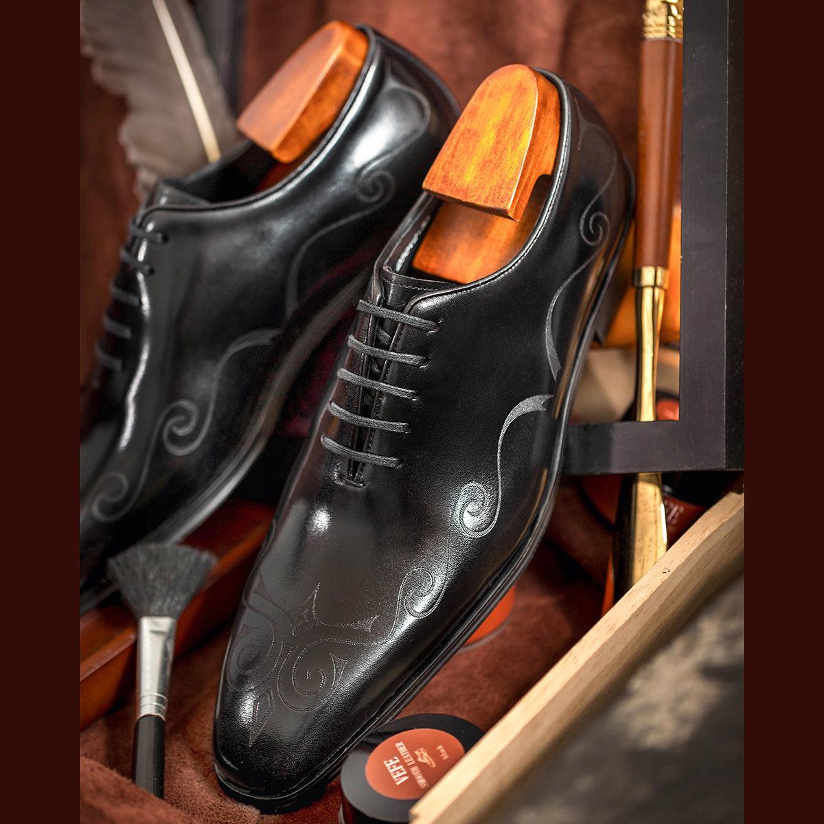 First Layer Cowhide Men's Shoes - WOMONA.COM