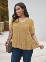 Plus size women's short sleeve shirt - WOMONA.COM