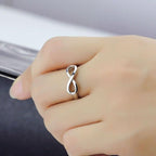 Alloy Silver Plated Infinity Ring - WOMONA.COM