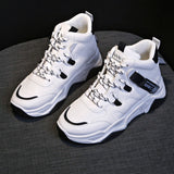 High-top sneakers, white shoes, women - WOMONA.COM