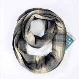 Cashmere plaid scarf invisible pocket bib - WOMONA.COM