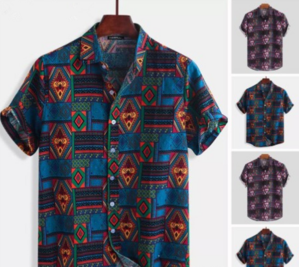 Beach printed shirt men - WOMONA.COM