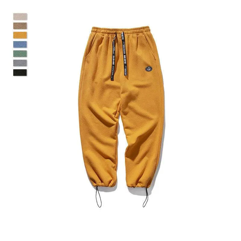Men's drawstring knit stretch sweatpants - WOMONA.COM