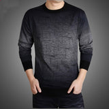 Long sleeve t-shirt middle-aged men - WOMONA.COM