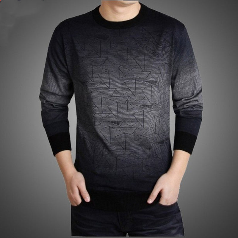 Long sleeve t-shirt middle-aged men - WOMONA.COM