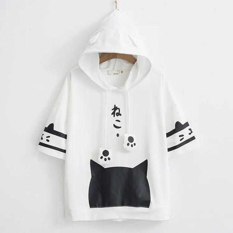 Draw line hoodie - WOMONA.COM
