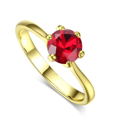 Rose gold and zircon ring - WOMONA.COM