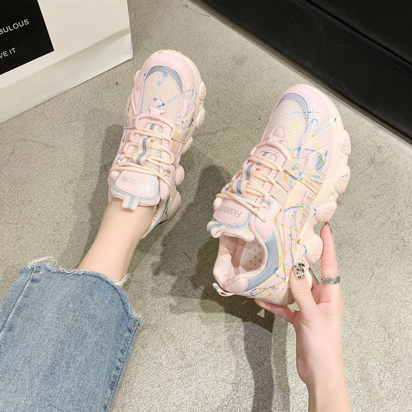 Luminous super fire daddy shoes women - WOMONA.COM