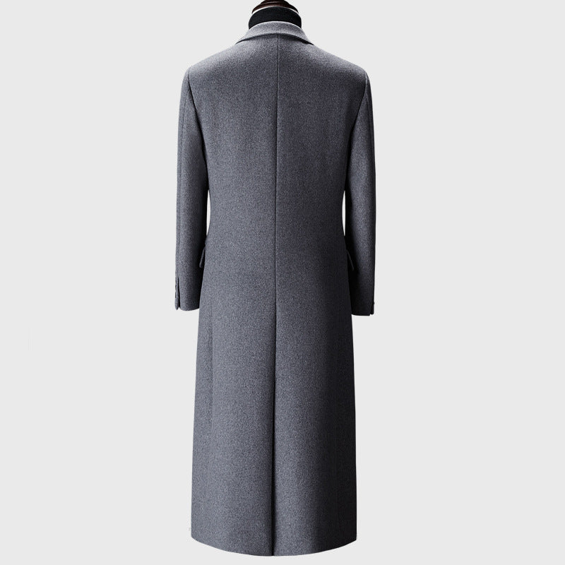 Men's woolen cloth trench coat - WOMONA.COM