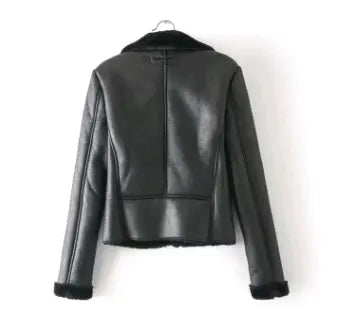 fur one leather jacket - WOMONA.COM