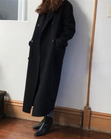 Mid-length Woolen Coat - WOMONA.COM