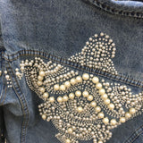 Beaded denim jacket - WOMONA.COM