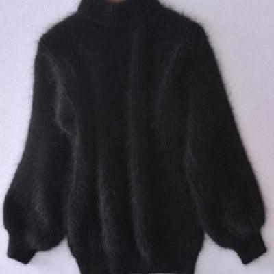 solid color sweater - WOMONA.COM