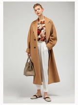 mid-length woolen woolen coat - WOMONA.COM