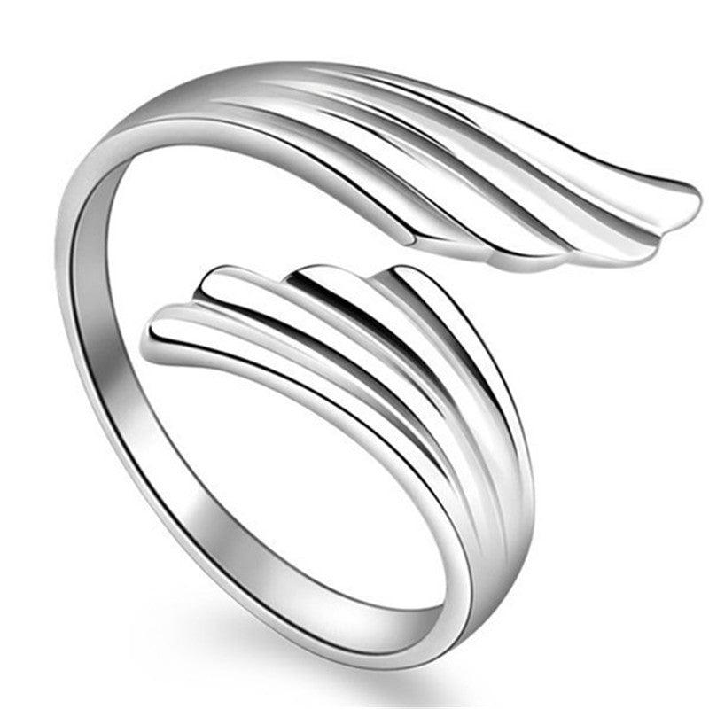 Angel wings lady index finger ring - WOMONA.COM